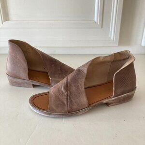 NWOT Free People Mont Blanc Brown Leather Wrap Open Toe Sandals Sz 36
